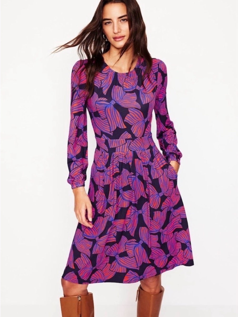 Boden Jersey Bow Dress